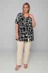 007 plus size blouza geometrika sximata