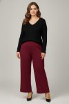 Γυναικεία Παντελόνα πολύ ελαστική Μπορντό Plus Size