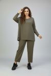 Γυναικείο Σετ φόρμες σε Χακί Χρώμα Plus Size