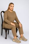 Γυναικείο Σετ φόρμα σε Μπεζ Χρώμα σε λικρα Plus Size