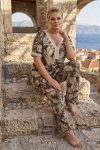 Γυναικείο Σετ Two-Piece tropical leaf print Floral Boho Chic Plus Size