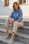 Γυναικείο Oversized Πουκάμισο indigo relaxed & chic χαρακτήρα Plus Size