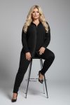 Γυναικείο Πουκάμισο σε απαλό Μαύρο χρώμα, Plus Size