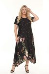 Γυναικείο Φόρεμα Ασύμμετρο Viscose Εντυπωσιακό floral Μοτίβο Viscose -Plus Size