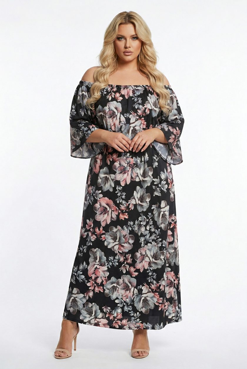 Γυναικείο Maxi Φόρεμα Μοναδικός Floral Ρομαντικό -Plus Size