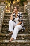 Γυναικείο Summer Co-ord Set: Πουκάμισο Abstract Μοτίβο