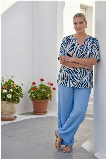 Γυναικεία Μπλούζα Zebra Print Loose Μπλούζα με V