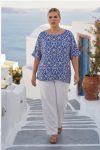 Γυναικεία Μπλούζα Viscose με Έντονο Μοτίβο & Αέρινη Γραμμή Καλοκαιρινή