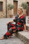 1158-3-gynaikeio set kalokairino plus size me triantafylla