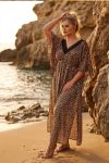 Γυναικείο Maxi V Leopard Φόρεμα με Αέρινα Μανίκια – Plus Size