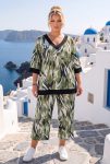 Γυναικείο Καλοκαιρινό Σετ Δύο Τεμαχίων με Φλοράλ Μοτίβο "Aura" - Πράσινο & Εκρού