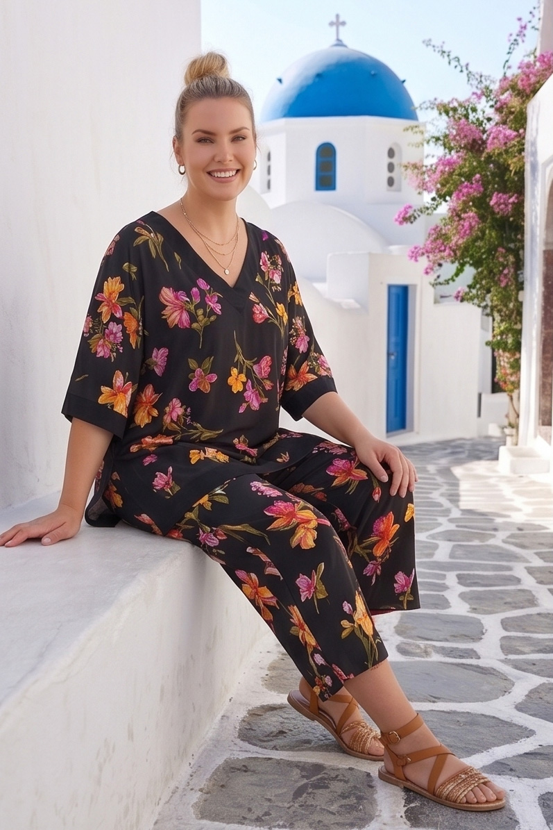Αέρινο Floral Σετ από Premium Πολυεστερικό Ύφασμα – Άνεση & Στυλ